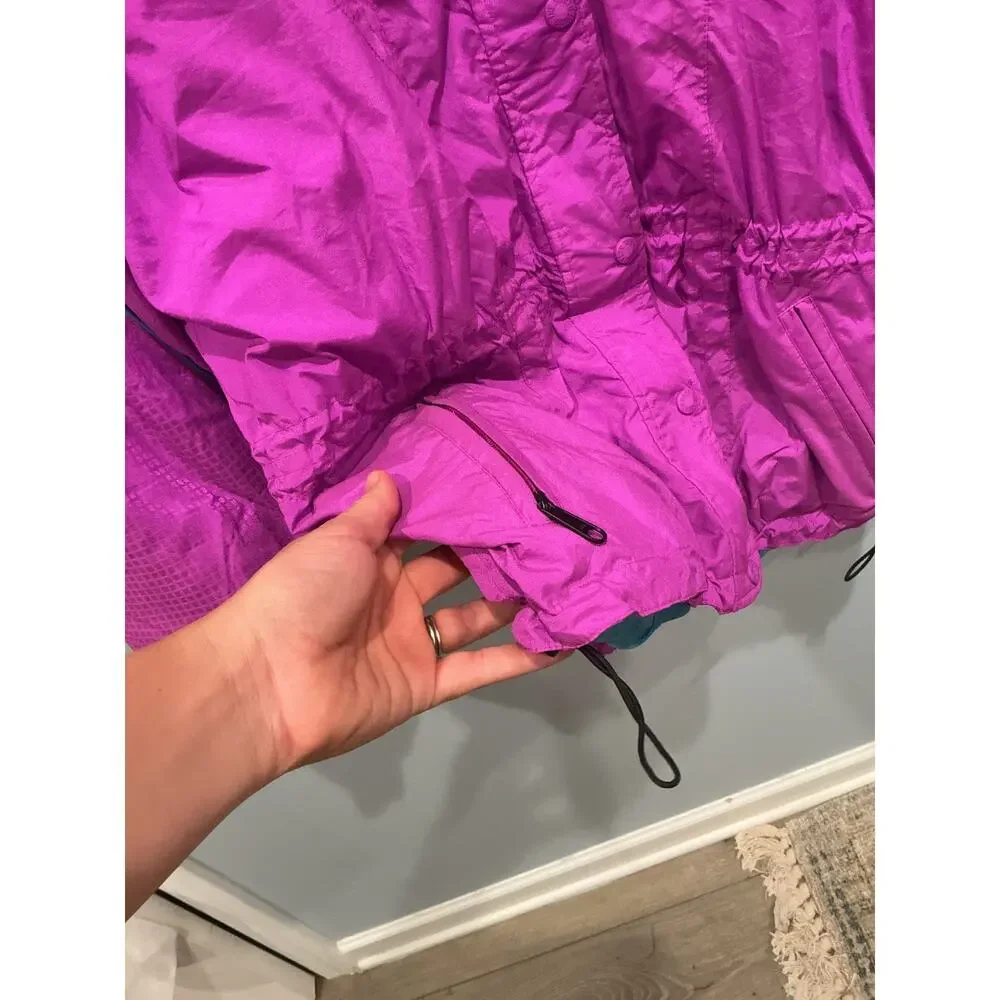 Vintage North Face Womens Ski Jacket Size 12 Fuschia Retro Sport Coat Thermore - Picture 7 of 13
